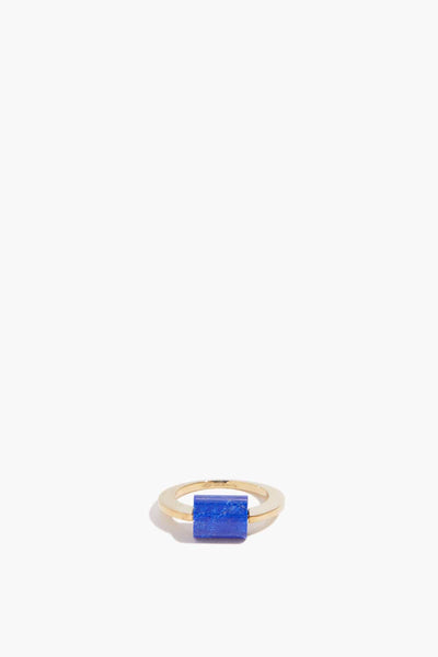 Deco Cilindro Ring in Lapis Lazuli