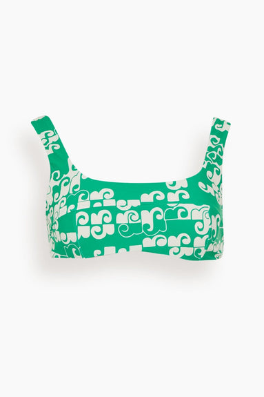 Alemais Swimwear Louise Square Neck Bikini Top in Emerald