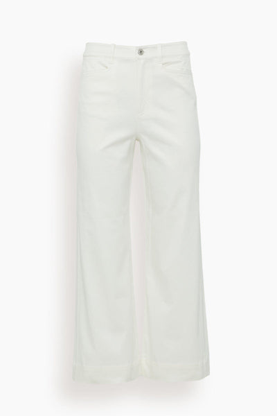 Cotton Twill Culotte in Off White