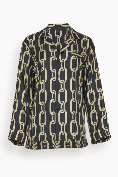 Juste Pyjama Shirt in Big Chain Gold