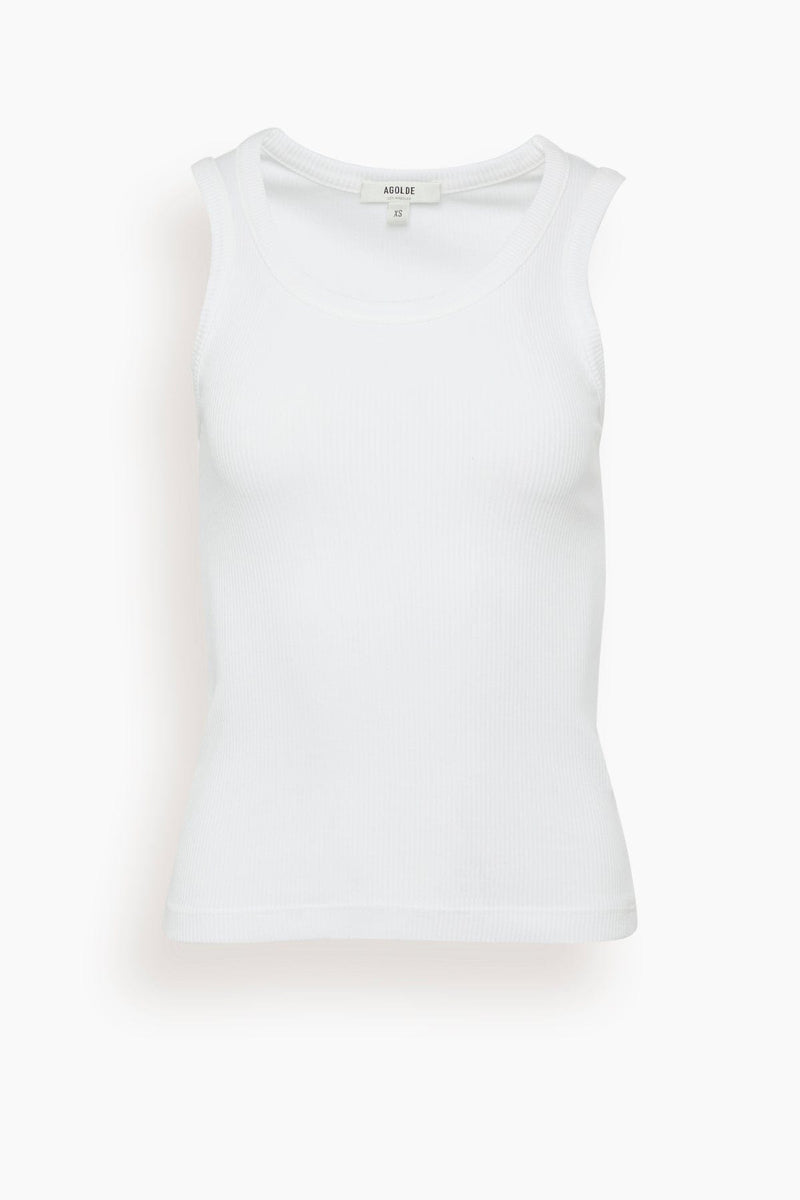 Agolde Poppy Tank Top in White – Hampden Clothing