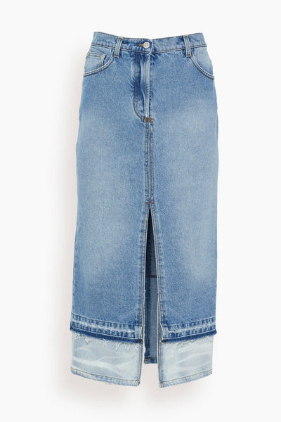 Skirt in Degradable Blue