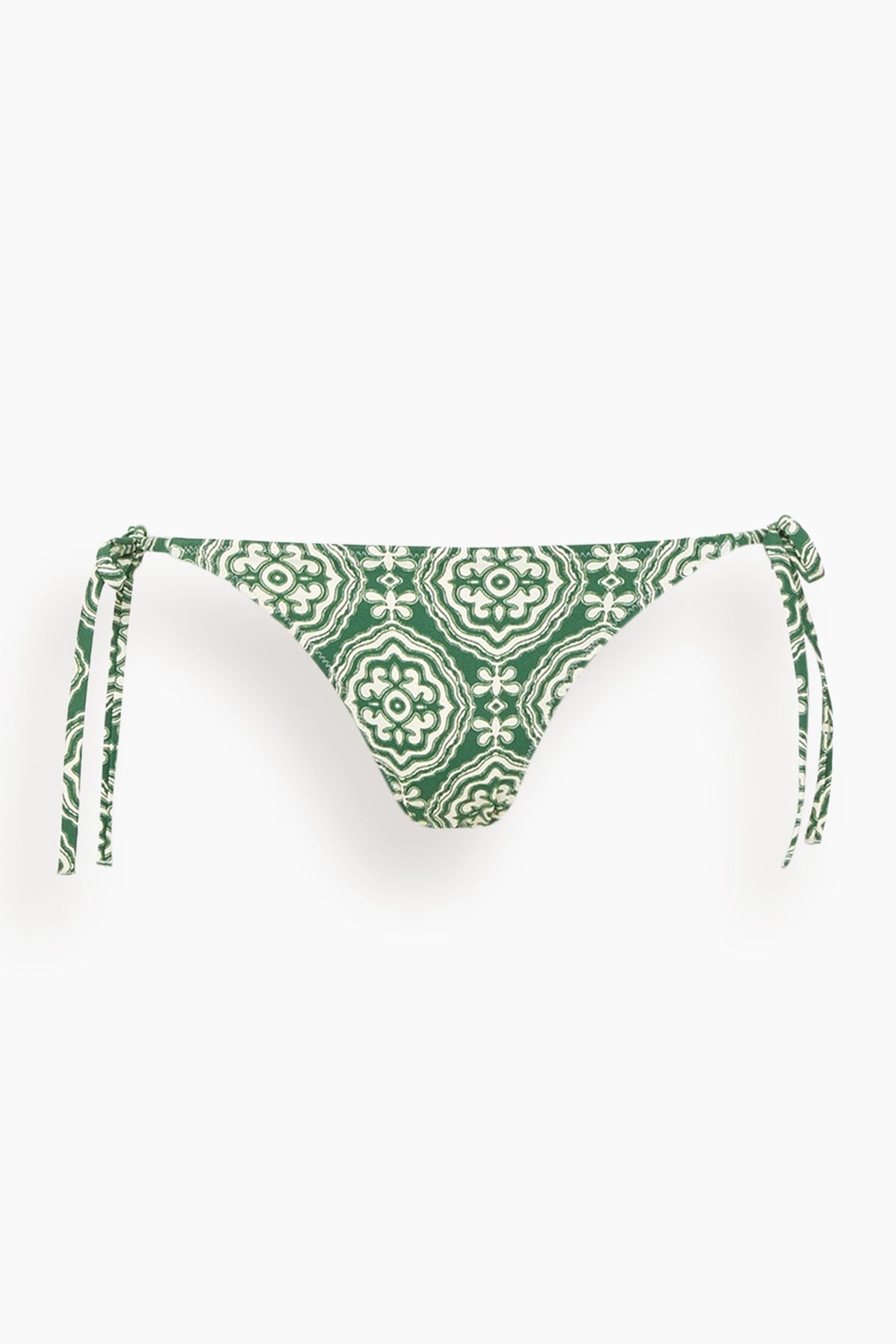 Lemlem Swimwear Medallion String Bikini Bottom in Deep Green