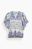 Bell Tops Angel Top in Blue Multi