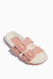 Definery Sandals Loop Double Footbed in Pink Terry