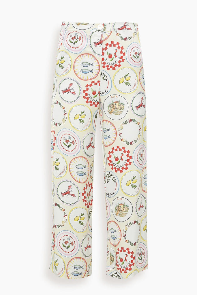 Kitri Romina Trousers in Vintage Plates – Hampden Clothing