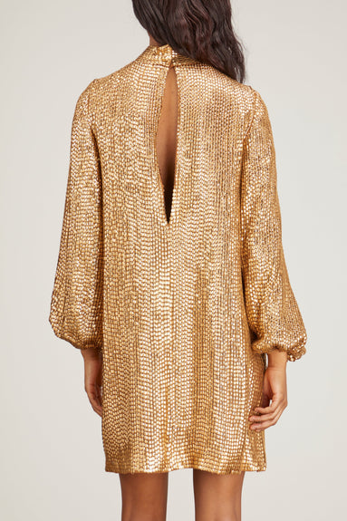 Dice Kayek Dresses Sequined Mini Dress in Gold