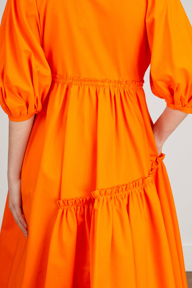 Dice Kayek Dresses Smocked Dress in Orange