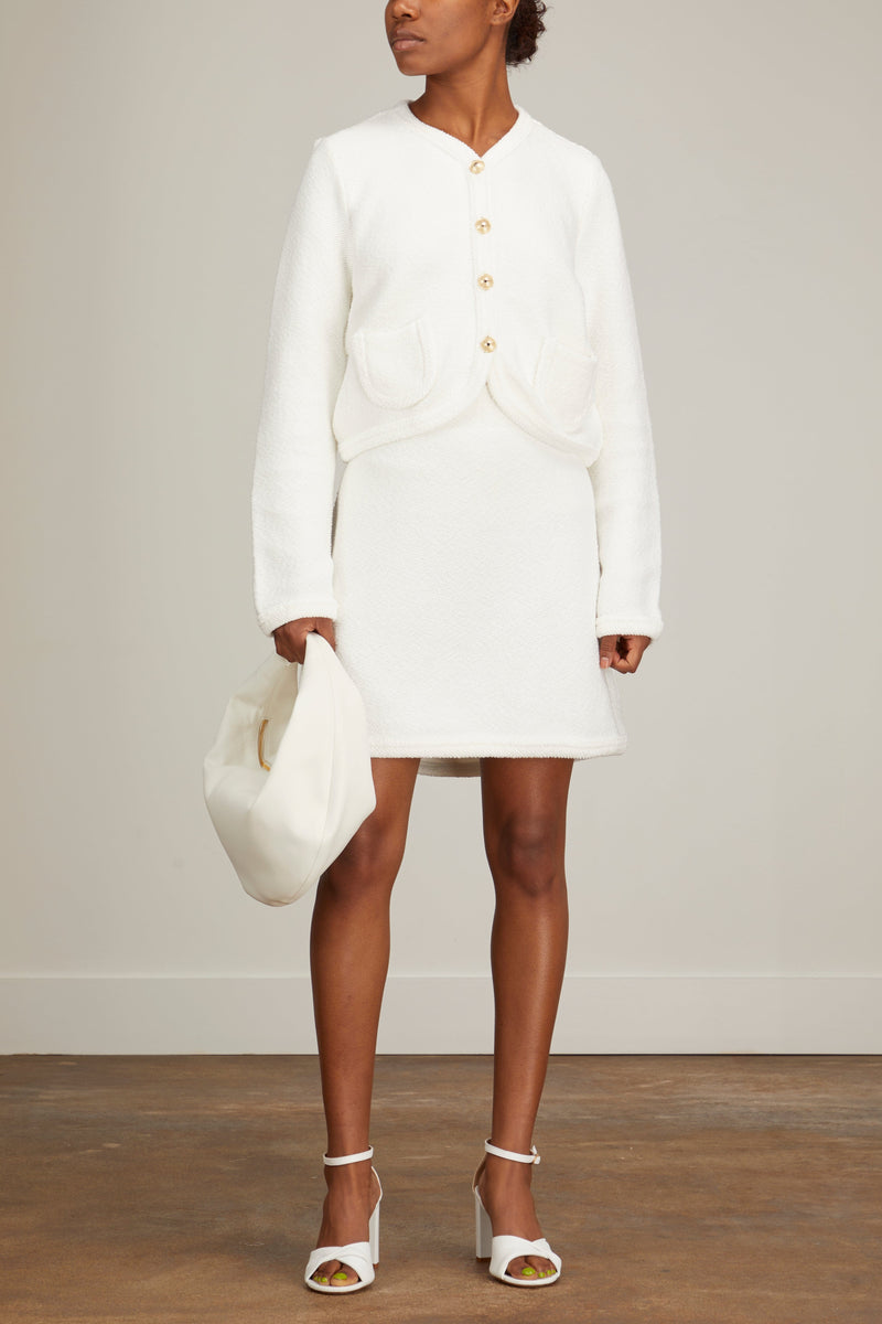 Cool Towelling Jacket in Off White – Hampden Clothing