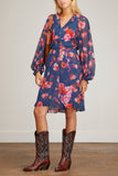 Dorothee Schumacher Tops Floral Freedom Blouse in Blue Pink Mix Dorothee Schumacher Floral Freedom Blouse in Blue Pink Mix