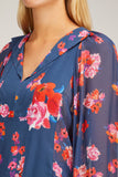 Dorothee Schumacher Tops Floral Freedom Blouse in Blue Pink Mix Dorothee Schumacher Floral Freedom Blouse in Blue Pink Mix