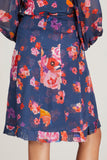 Dorothee Schumacher Skirts Floral Freedom Skirt in Blue Pink Mix