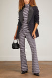 Dorothee Schumacher Tops Graphic Statement Top in Creme Purple Mix
