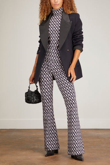 Dorothee Schumacher Tops Graphic Statement Top in Creme Purple Mix
