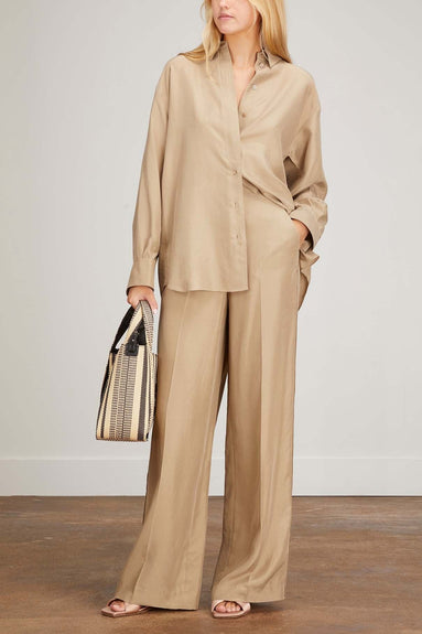 Dorothee Schumacher Tops Heritage Blouse in Milky Khaki