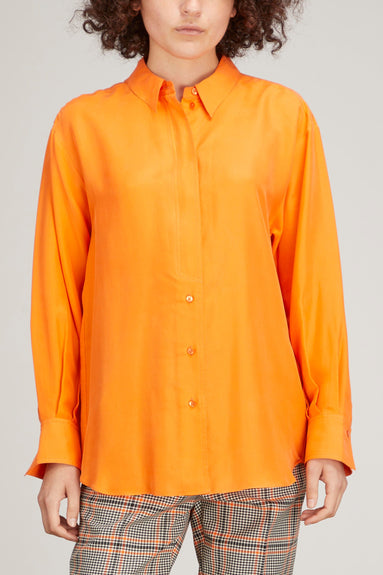 Dorothee Schumacher Pants Heritage Ease Blouse in Pure Orange