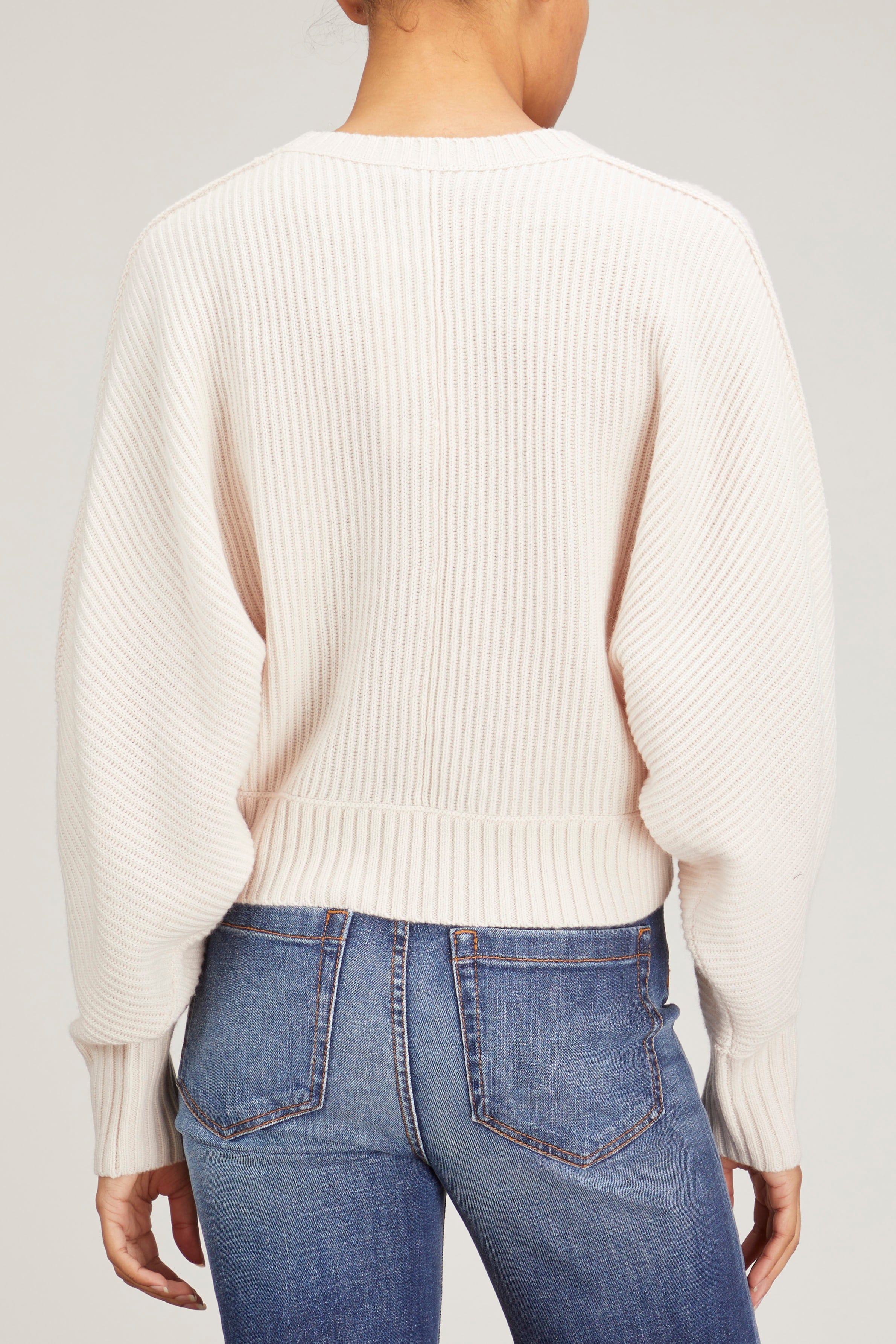 Dorothee Schumacher Sweaters Modern Statements Ribbed Pullover in Porcelain White Dorothee Schumacher Modern Statements Ribbed Pullover in Porcelain White