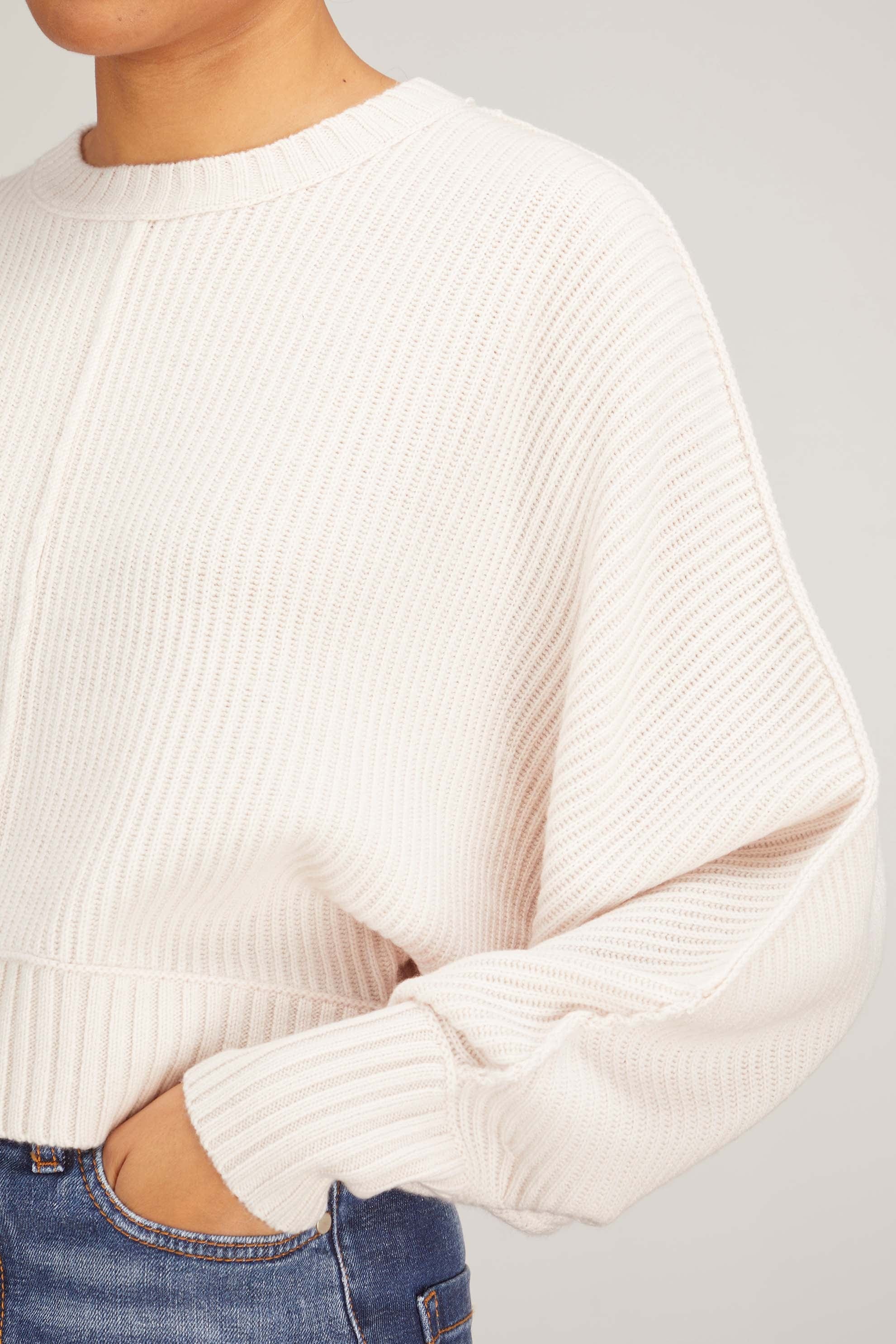 Dorothee Schumacher Sweaters Modern Statements Ribbed Pullover in Porcelain White Dorothee Schumacher Modern Statements Ribbed Pullover in Porcelain White