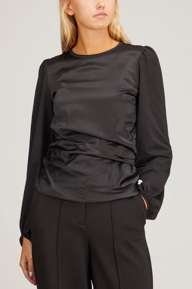 Dorothee Schumacher Tops Playful Volume Shirt-Blouse in Pure Black
