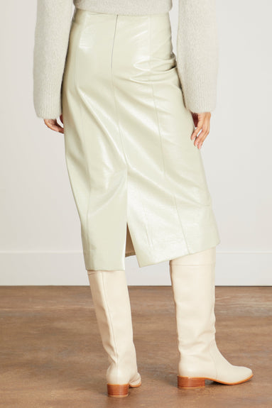 Dorothee Schumacher Skirts Shiny Statement Skirt in Softened Green