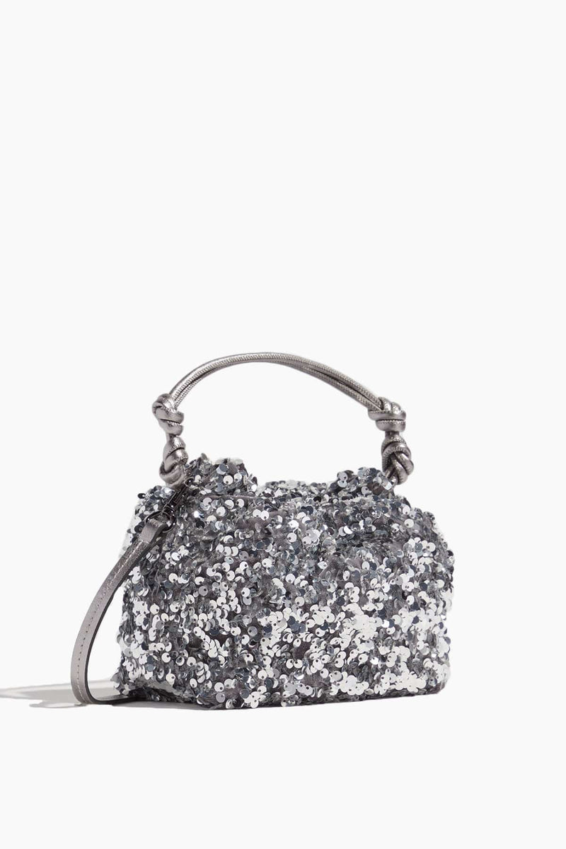 Dorothee Schumacher Softly Sparkles Small Pouch Bag in Dark Metal