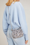 Dorothee Schumacher Cross Body Bags Softly Sparkles Small Pouch Bag in Dark Metal Gray Dorothee Schumacher Softly Sparkles Small Pouch Bag in Dark Metal Gray