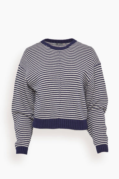 Ciao Lucia Sweaters Nonno Crewneck Sweater in Navy/Ivory