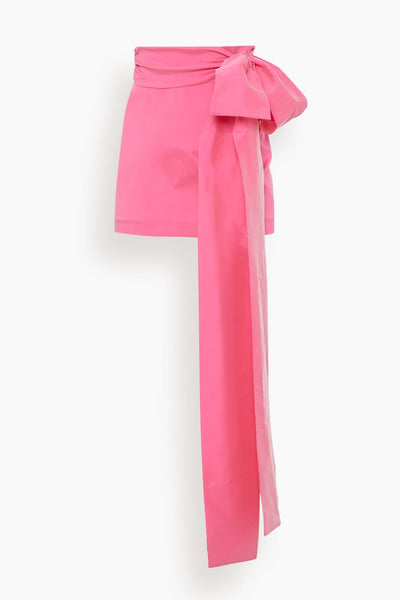 Bernard Taffeta Short Skirt in Hot Pink