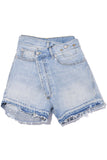 R13 Clothing Cross Over Short in Tilly With Let Down Hem
