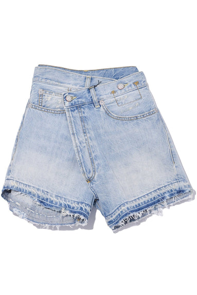 R13 Clothing Cross Over Short in Tilly With Let Down Hem