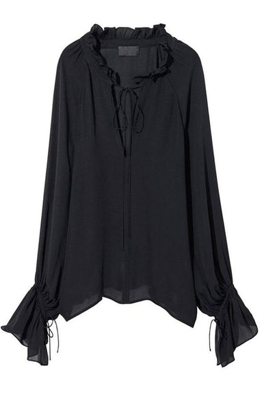 Nili Lotan Clothing Royan Blouse in Black