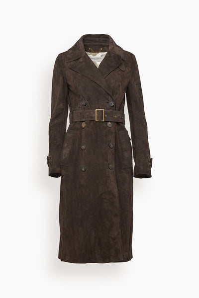 Trench Coat in Dark Brown