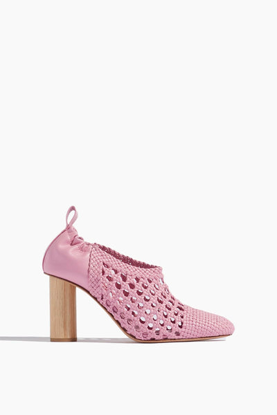 Zaria Woven Leather High Heel in Rosebloom
