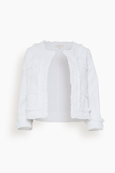 Ann Mashburn Jackets Kiki Jacket in White Stretch Denim