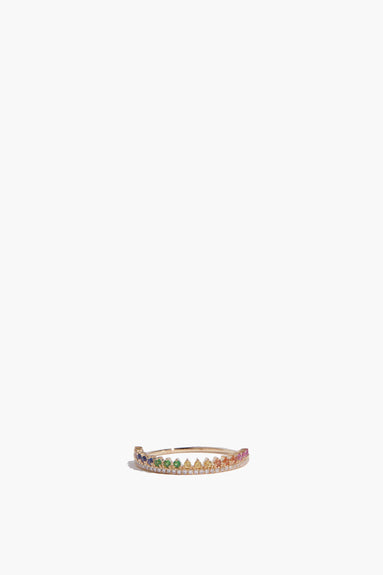 EF Collection Rings Diamond and Rainbow Chloe Ring in 14k Yellow Gold