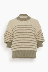 Sacai Horizontal Stripe Knit Pullover in Beige – Hampden Clothing