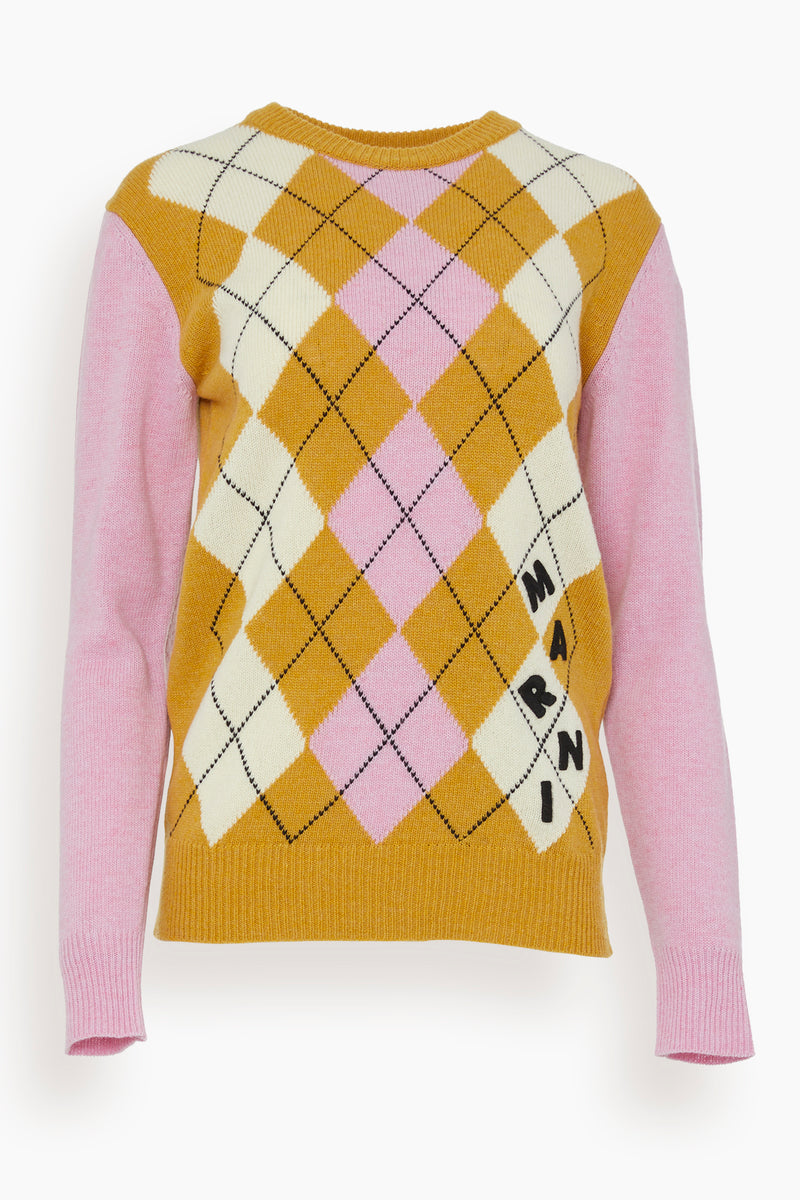 Marni Argyle Sweater in Jupiter – Hampden Clothing
