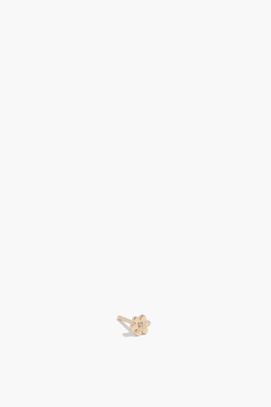 EF Collection Earrings Baby Single Daisy Stud Earring in Yellow Gold