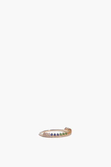 EF Collection Rings Diamond and Rainbow Chloe Ring in 14k Yellow Gold EF Collection Diamond and Rainbow Chloe Ring in 14k Yellow Gold 