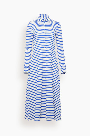 Slim Shirtdress in Blue/White Stripe