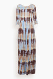 Ballerina Maxi Dress in Grey Hills Forms Tie Dye