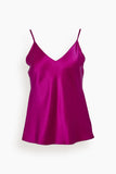 Gloria Silk Tank in Raspberry