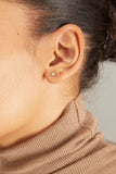 EF Collection Earrings Baby Single Lucky Lady Bug Stud Earring in Yellow Gold