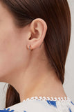 EF Collection Earrings Single Blue Sapphire Mini Huggie in 14k Gold EF Collection Single Blue Sapphire Mini Huggie in 14k Gold
