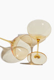 Estelle Colored Glass Glassware Colored Martini Glasses in Yellow - Set of 2