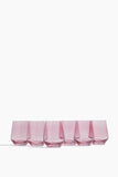 Estelle Colored Glass Glassware Colored Stemless Wine Glasses in Rose - Set of 6 Estelle Colored Stemless Wine Glasses in Rose