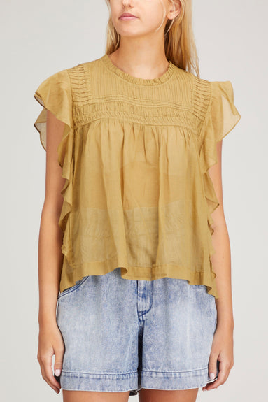 Etoile Isabel Marant Tops Layona Top in Khaki