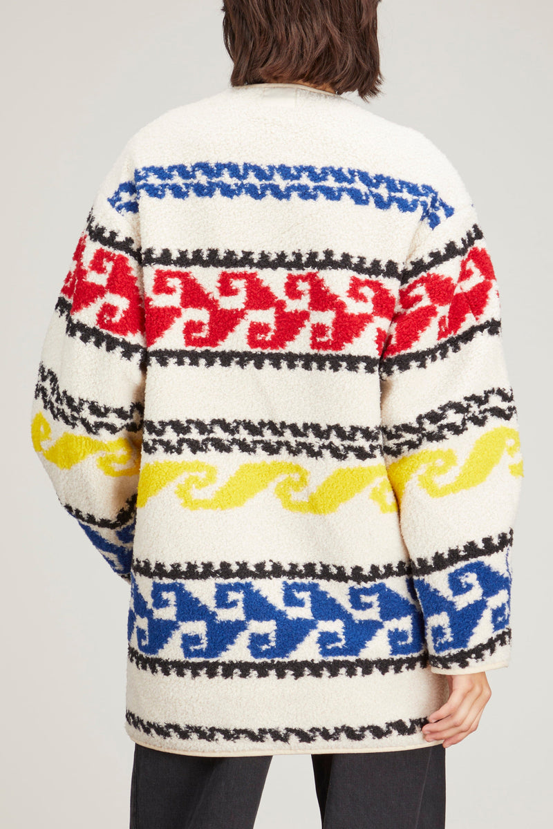Women's Himemma Fleece Coat In Multicolour