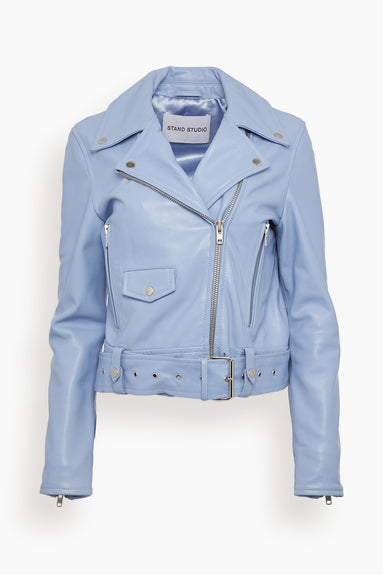 Esmeralda Biker Jacket in Bright Blue