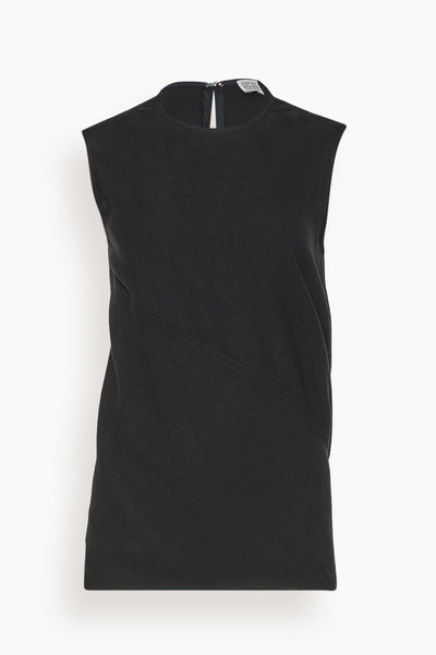 Twisted Sleeveless Top in Black